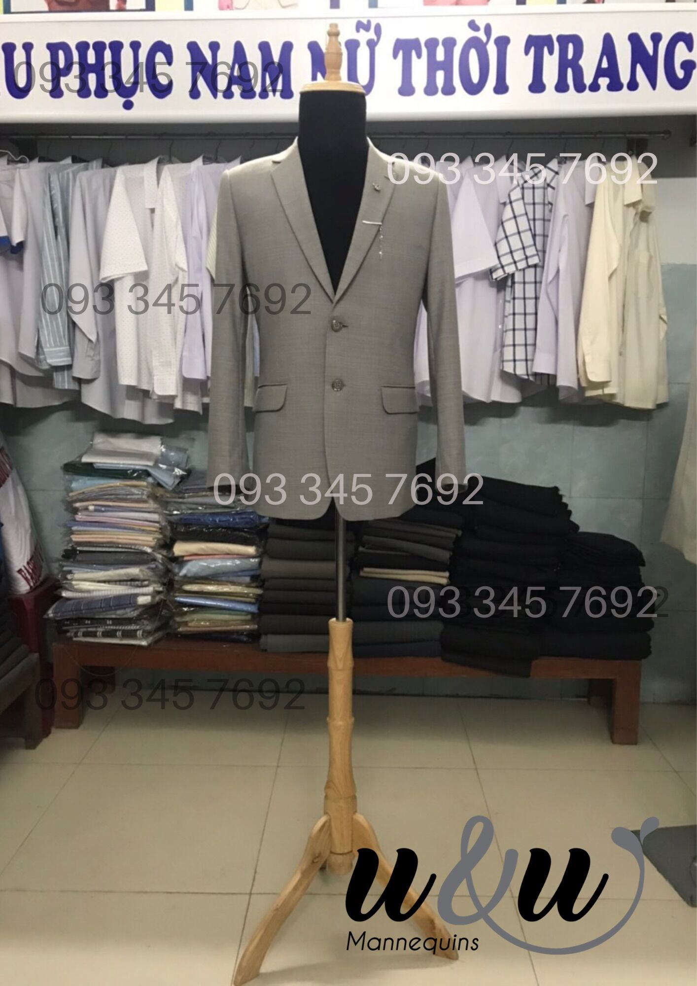 Combo manocanh nam nữ chân gỗ