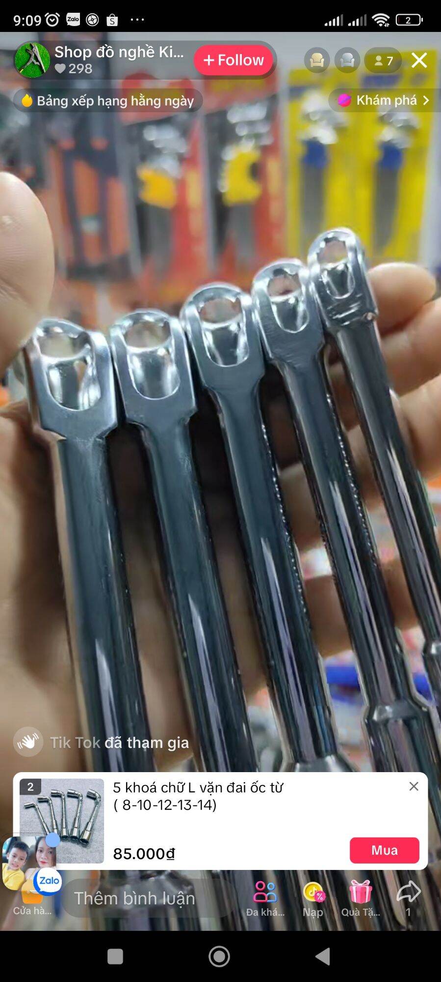[Giá Hủy Diệt] Combo 5 Khoá Ống Điếu 8, 10, 12, 13, 14