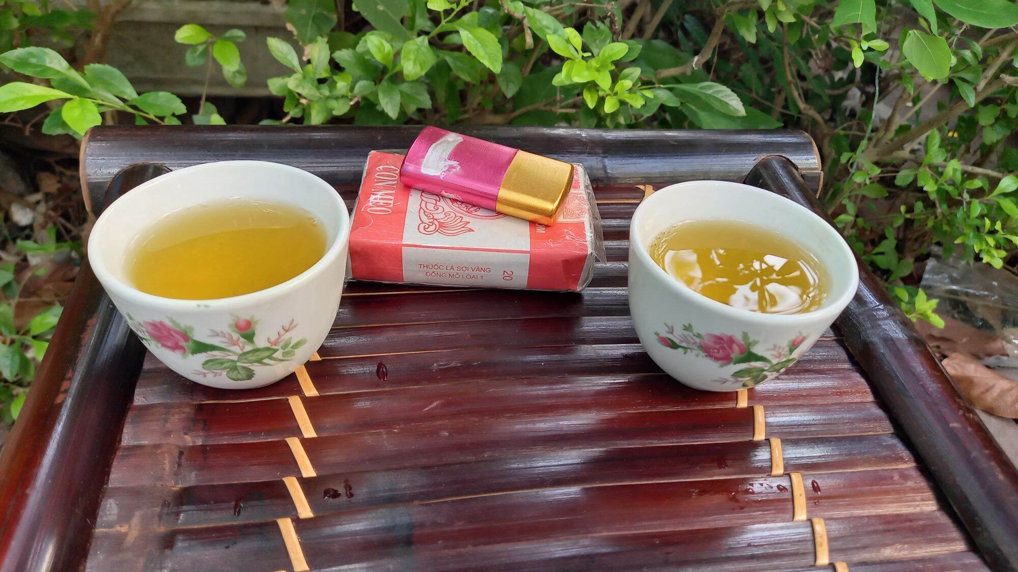 Combo 6 chén hoa hồng mắt trâu (không quai) sứ Thái bình xưa