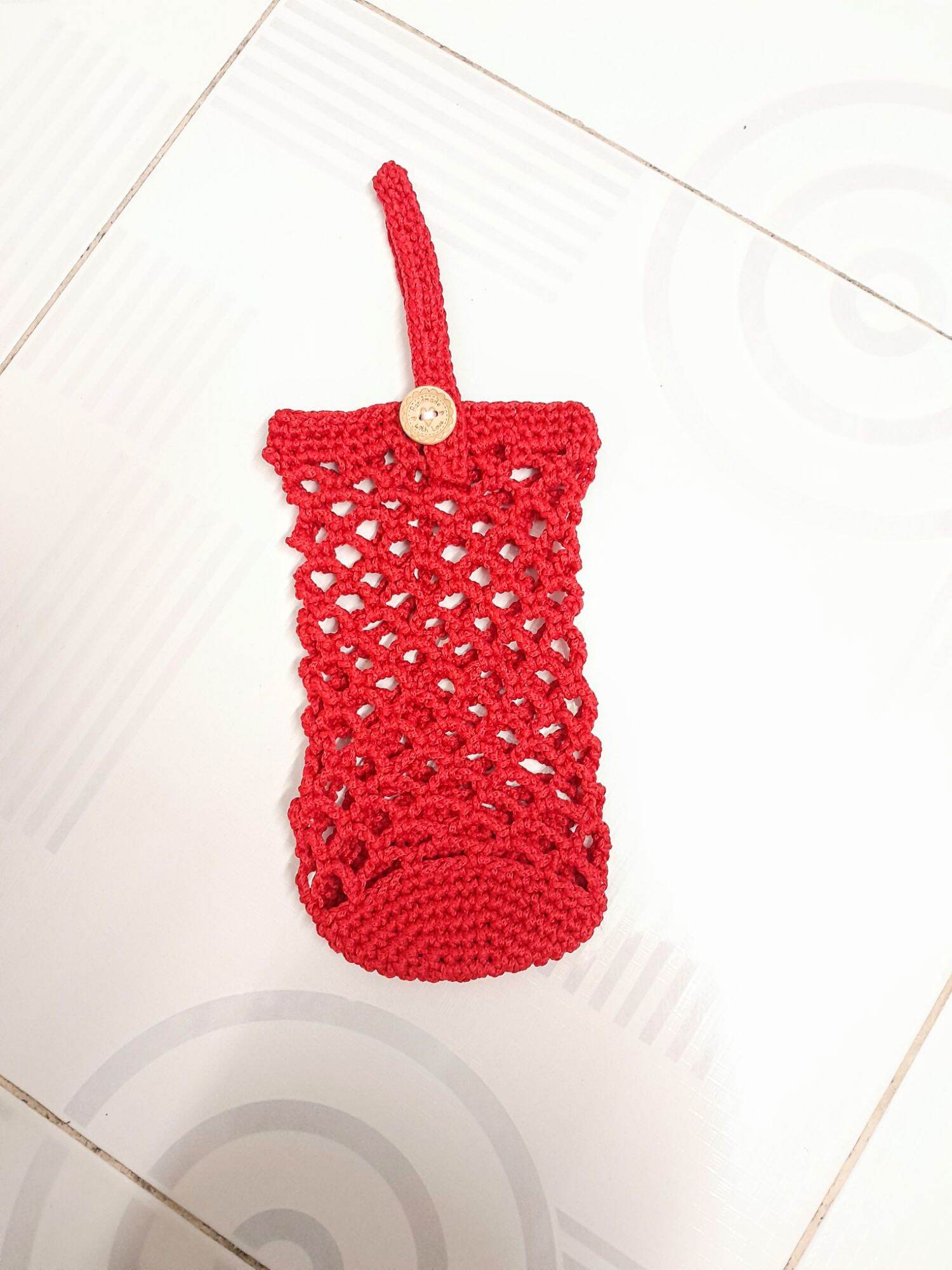 Túi đựng bình giữ nhiệt bằng len handmade
