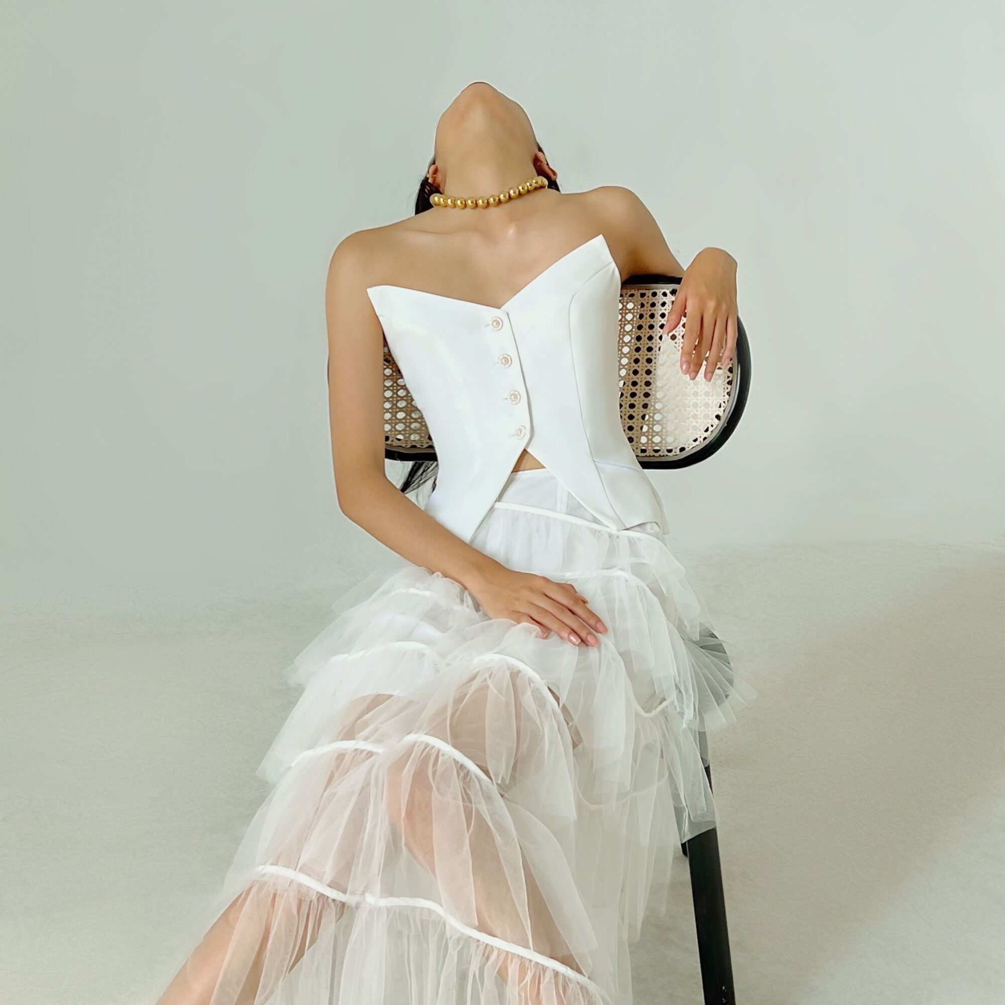 Nudieye - áo corset charlene silk corset