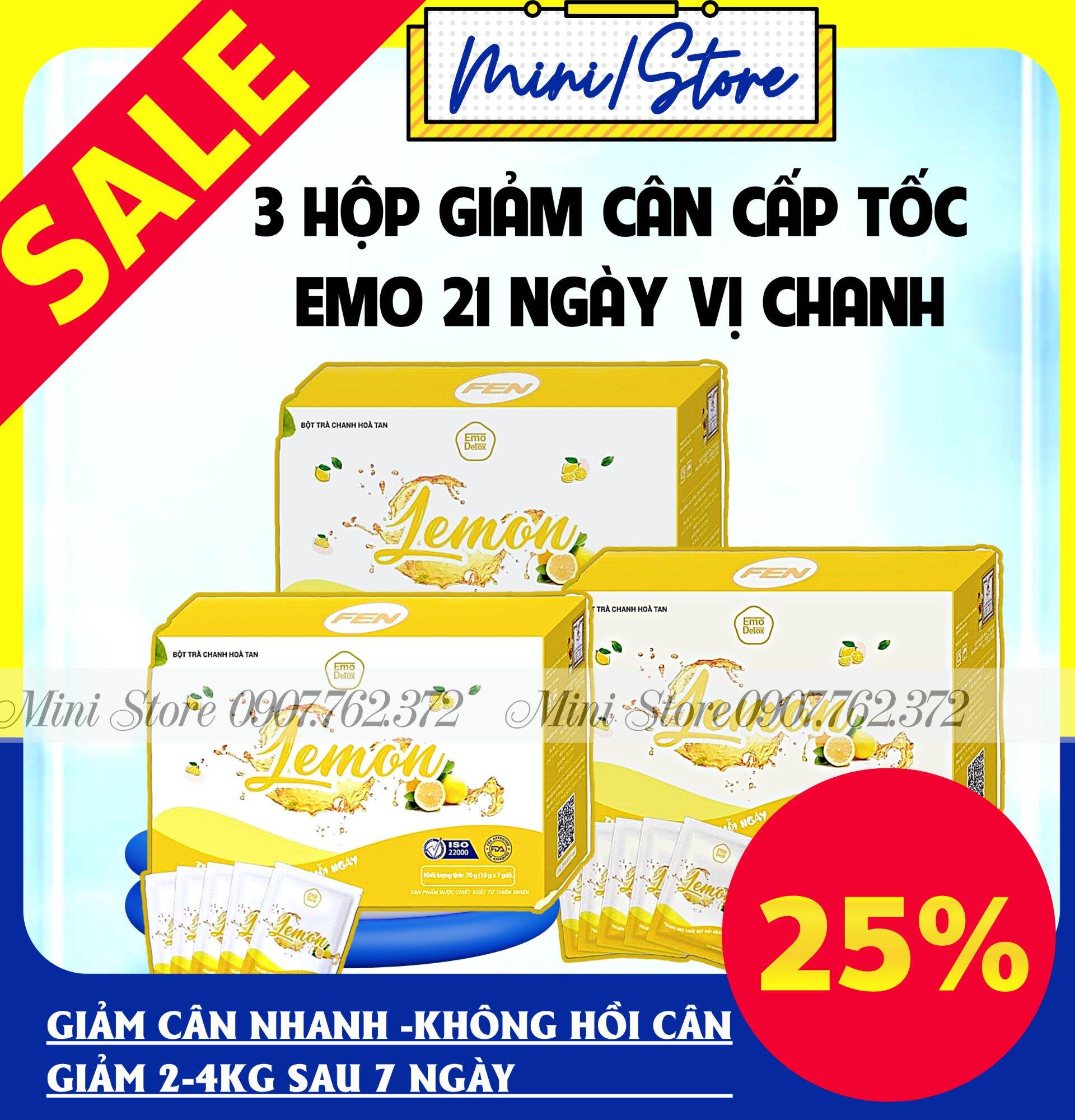 Sỉ 3 hộp chanh 🍋🍋🍋 giảm 2-4kg sau 7 ngày/ tặng 1 gói giảm cân emoslim