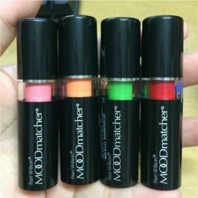 Son gió mỹ mood matcher 4 tone: xanh - đỏ - cam- hồng