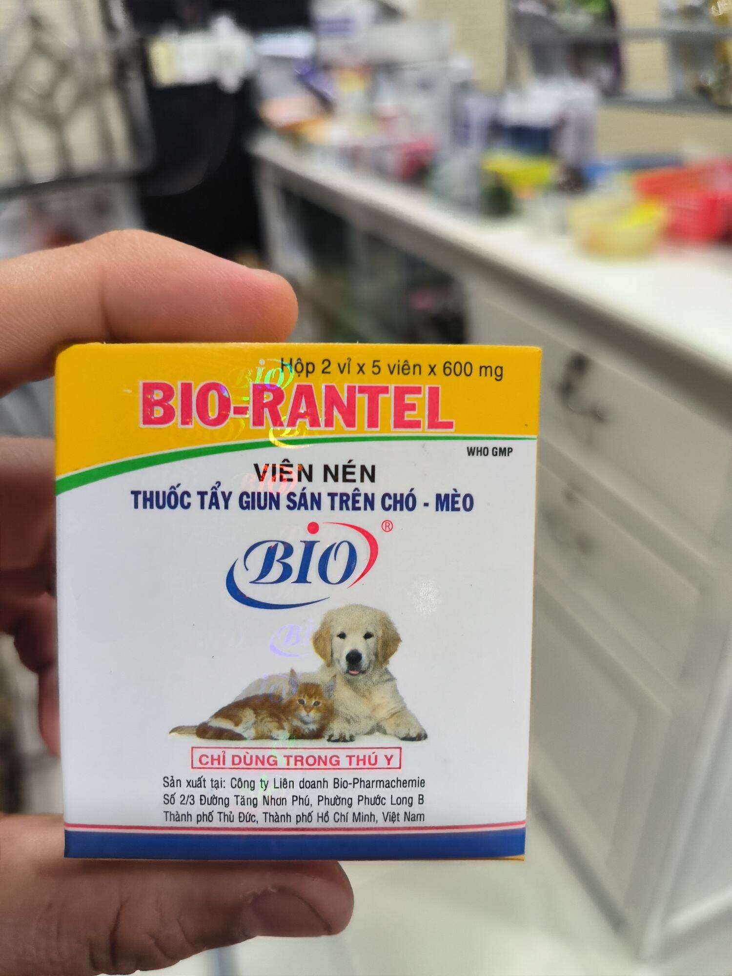 Bio Rantel viên nén uống sổ lãi, tẩy giun sán trên chó, mèo. An toàn chó mèo mang thai.