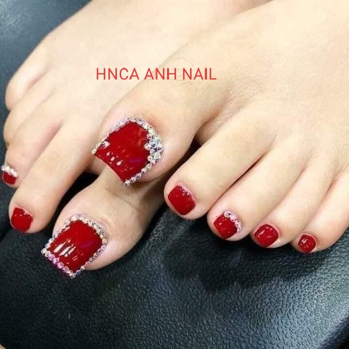 Nail box thiết kế giá rẻ bộ móng chân giả đá italy úp vuông đủ size fom chuẩn y hình [ kèm keo dán móng]
