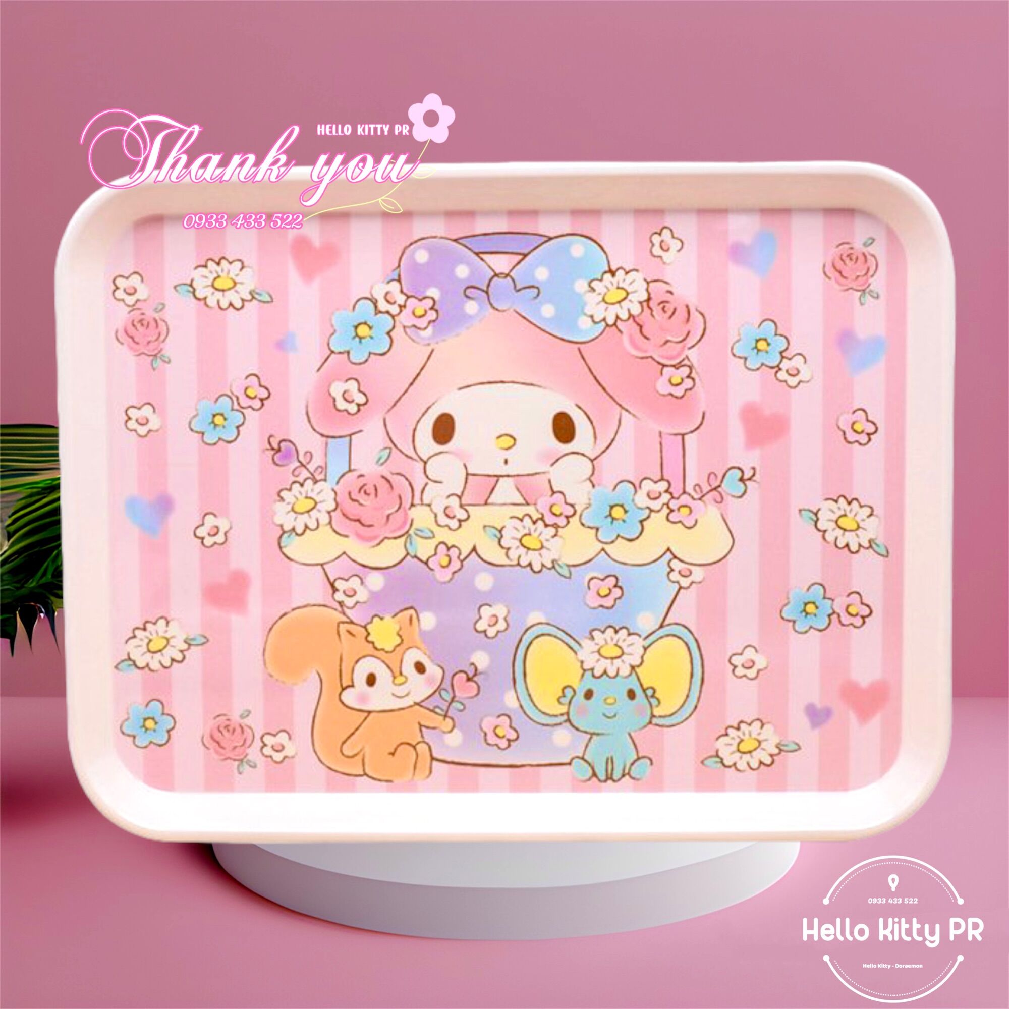 Mâm khay dĩa HelloKitty Doremon Doraemon