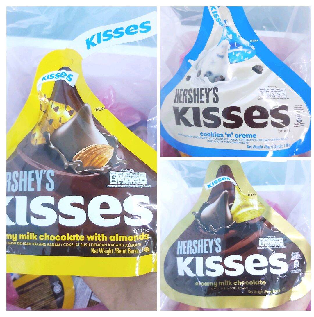 Chocolate Hershey s Kisses gói 146g 3 vị
