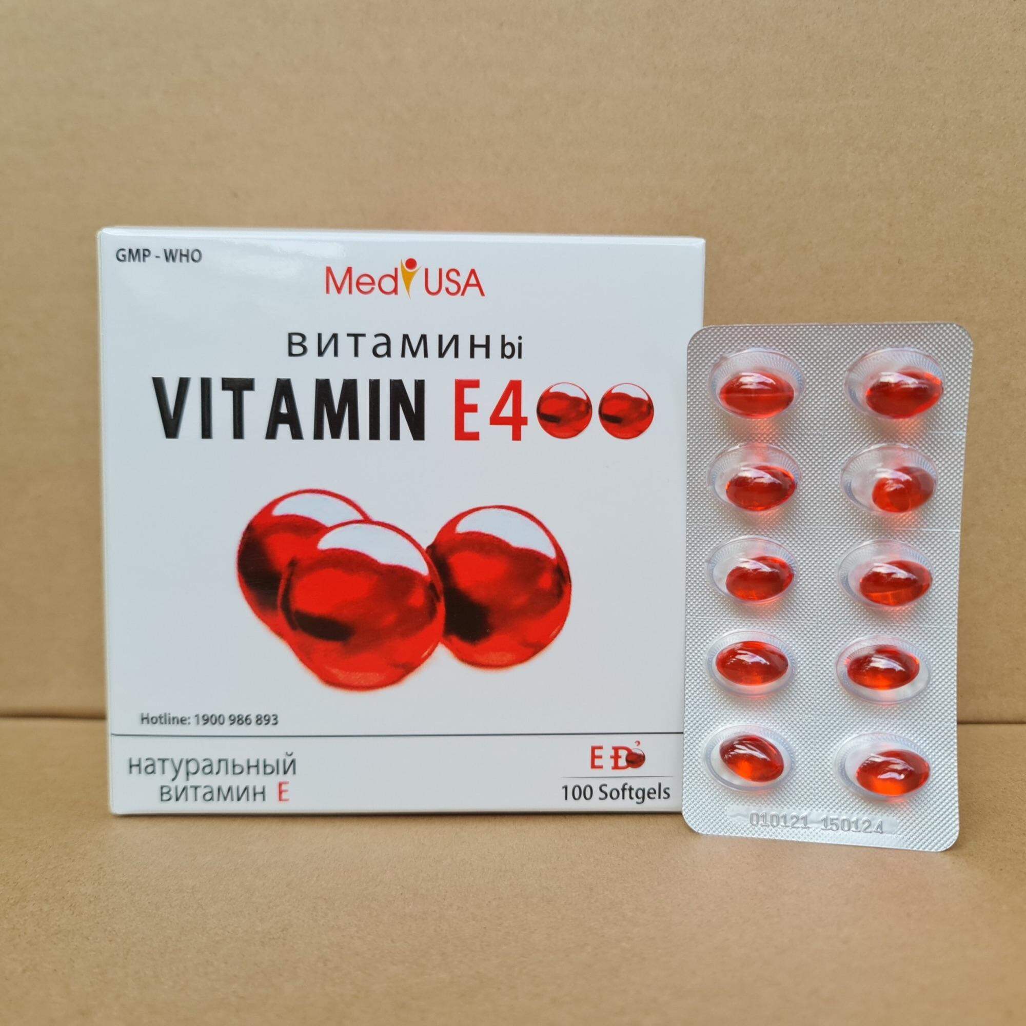 Viên uống đẹp da Vitamin E400 E Đỏ - Hộp 100 viên