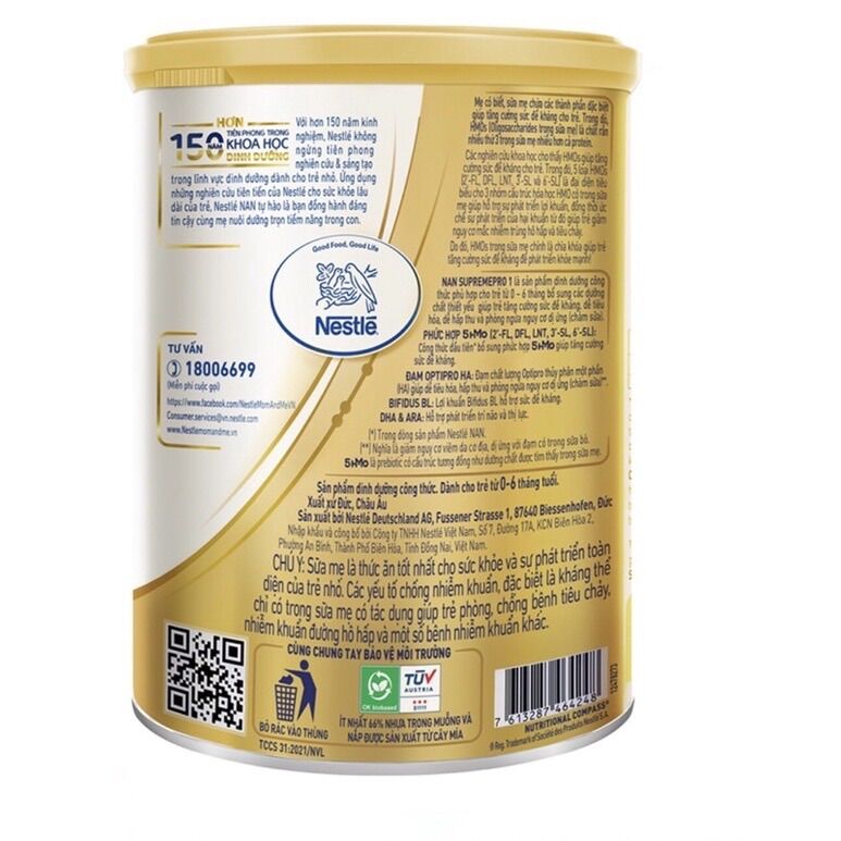SỮA BỘT NAN SUPREMEPRO 1 - hộp 400gr