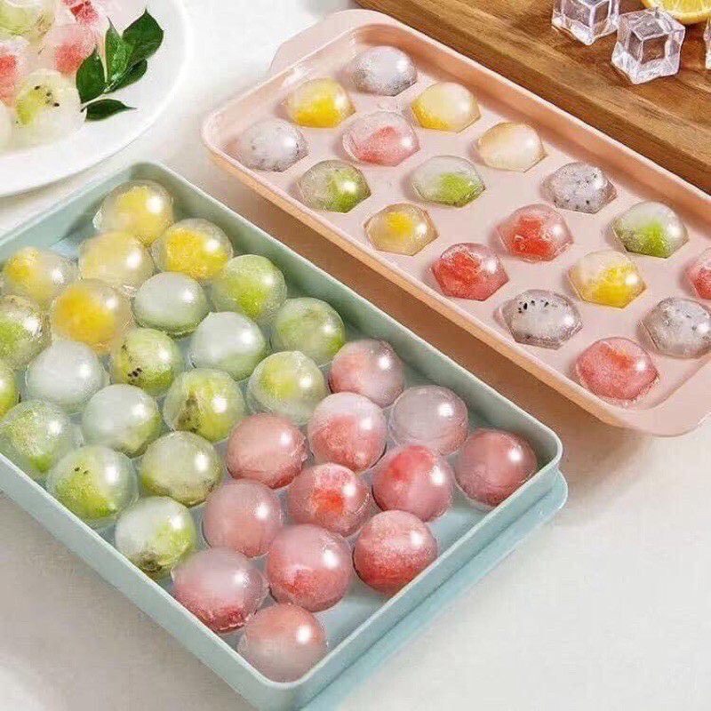 Khay làm đá thạch tròn 33 viên
