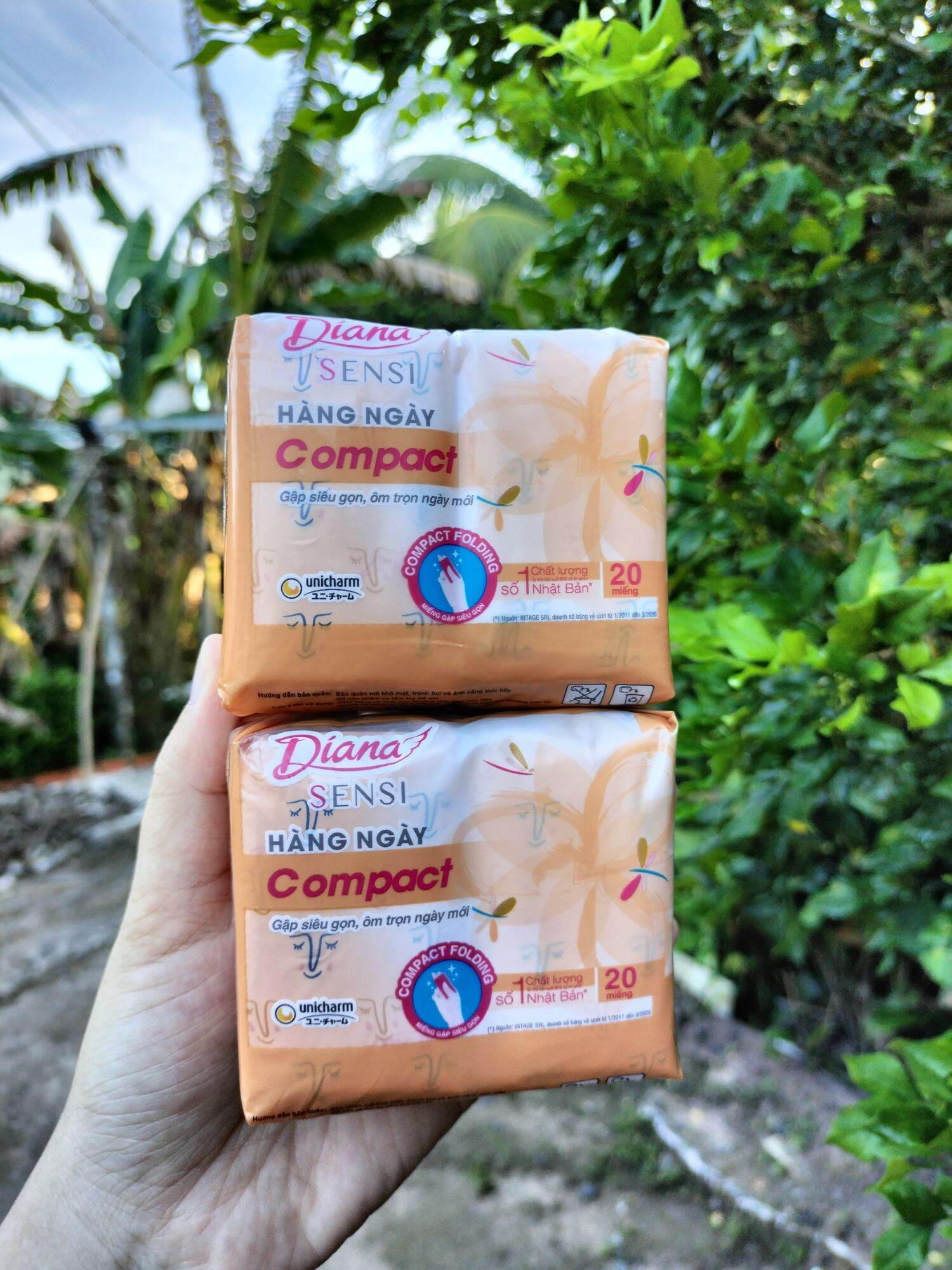 Bvs diana hàng ngày sensi compact - gói 20 miếng