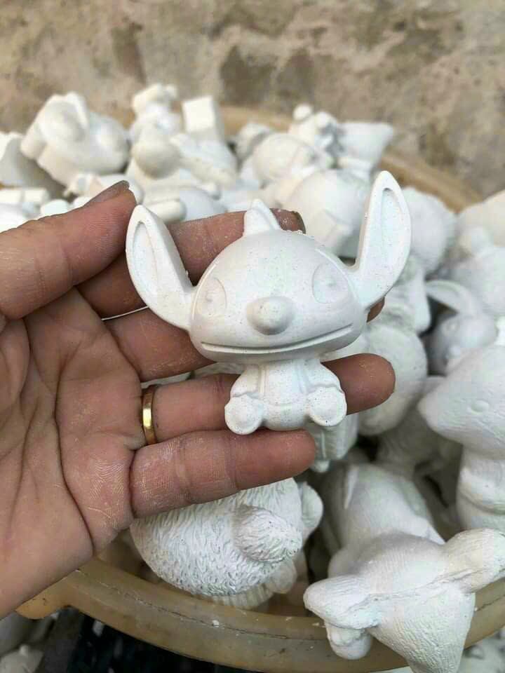 Set 10c tượng mini 2d kèm màu cọ