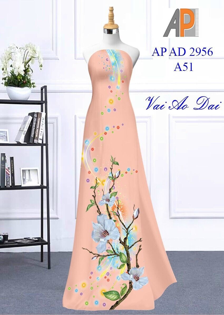 [HCM]Vải áo dài in hoa 3D