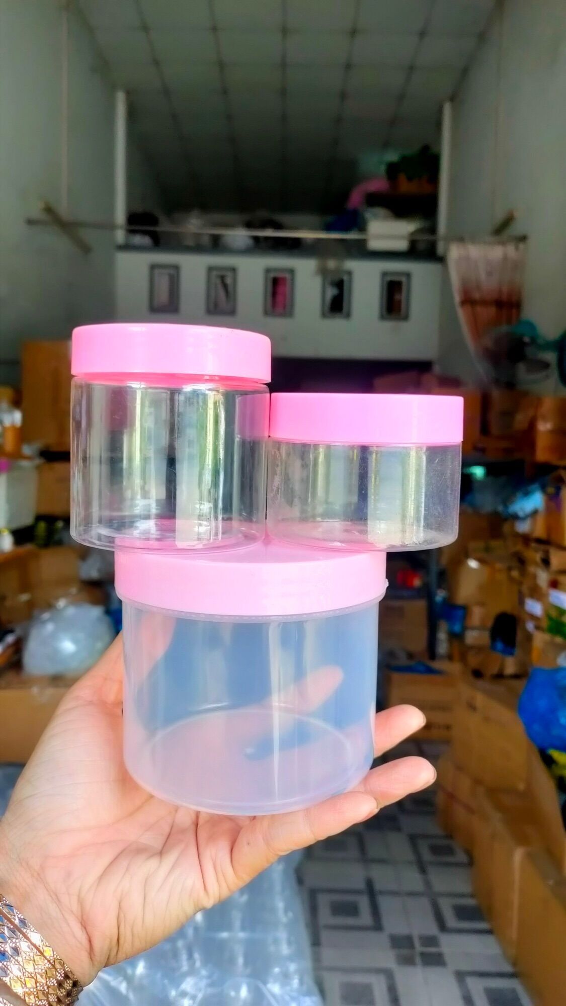 Hủ pét nắp hồng 100gr-200gr-500gr