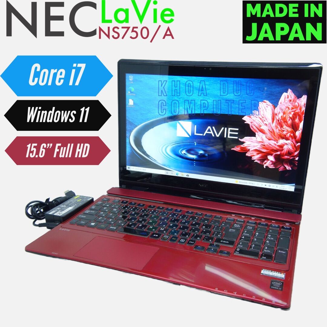 Laptop Nec LaVie NS750/A Core i7-5500U, 8gb ram, 256gb SSD, 15.6” Full HD IPS cảm ứng nhập khẩu Nhật