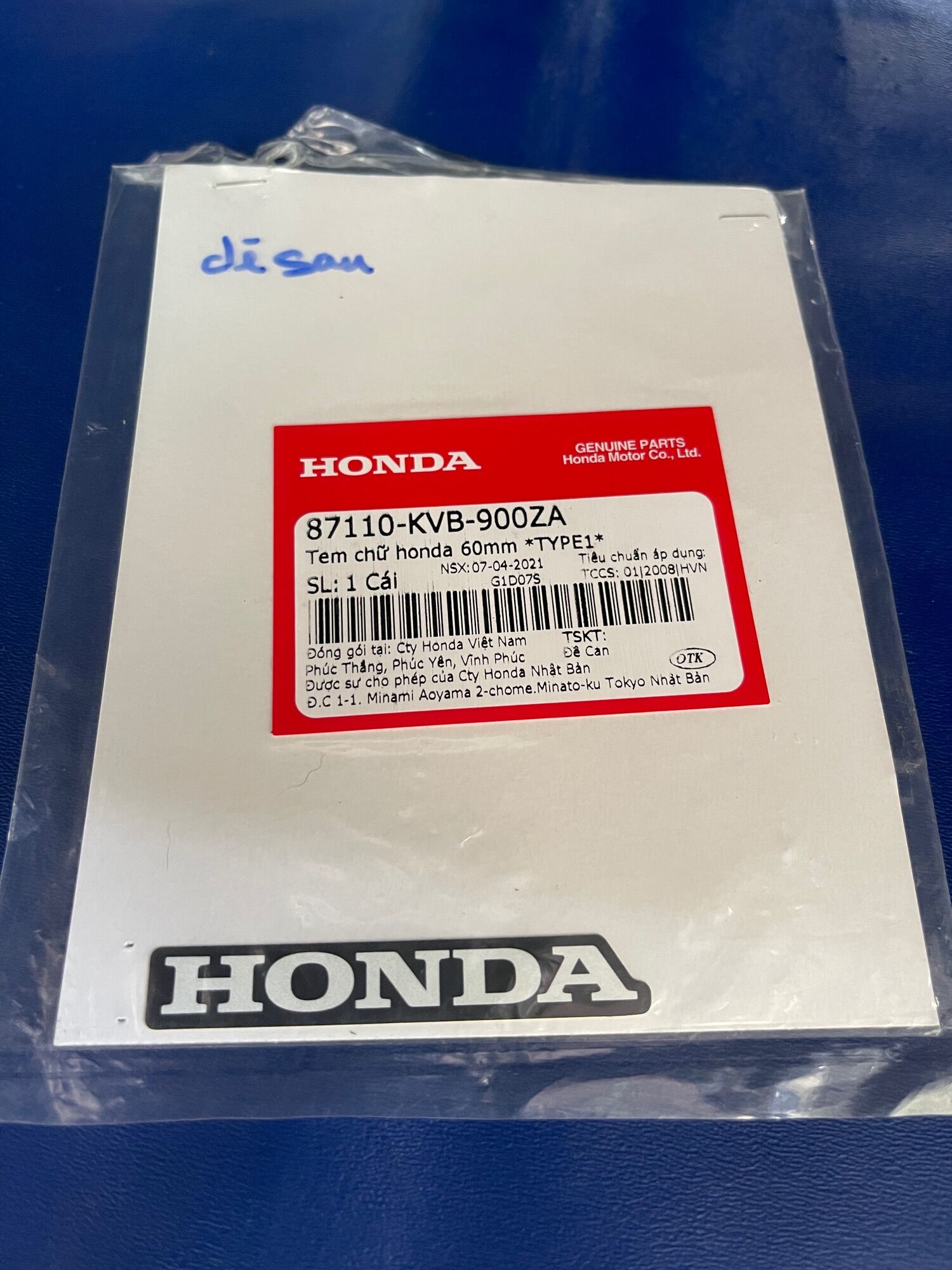 Tem dè sau Honda