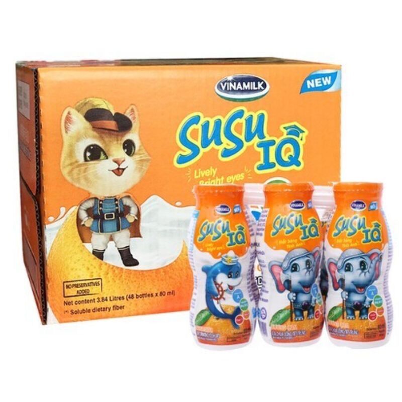 Lốc 6 chai sữa chua susu 80ml đủ vị