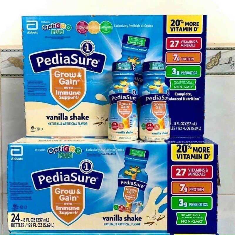 🥛🍼[HSD 08/2025] Thùng 24 chai sữa nước Pediasure Optigro Plus Vanilla từ MỸ