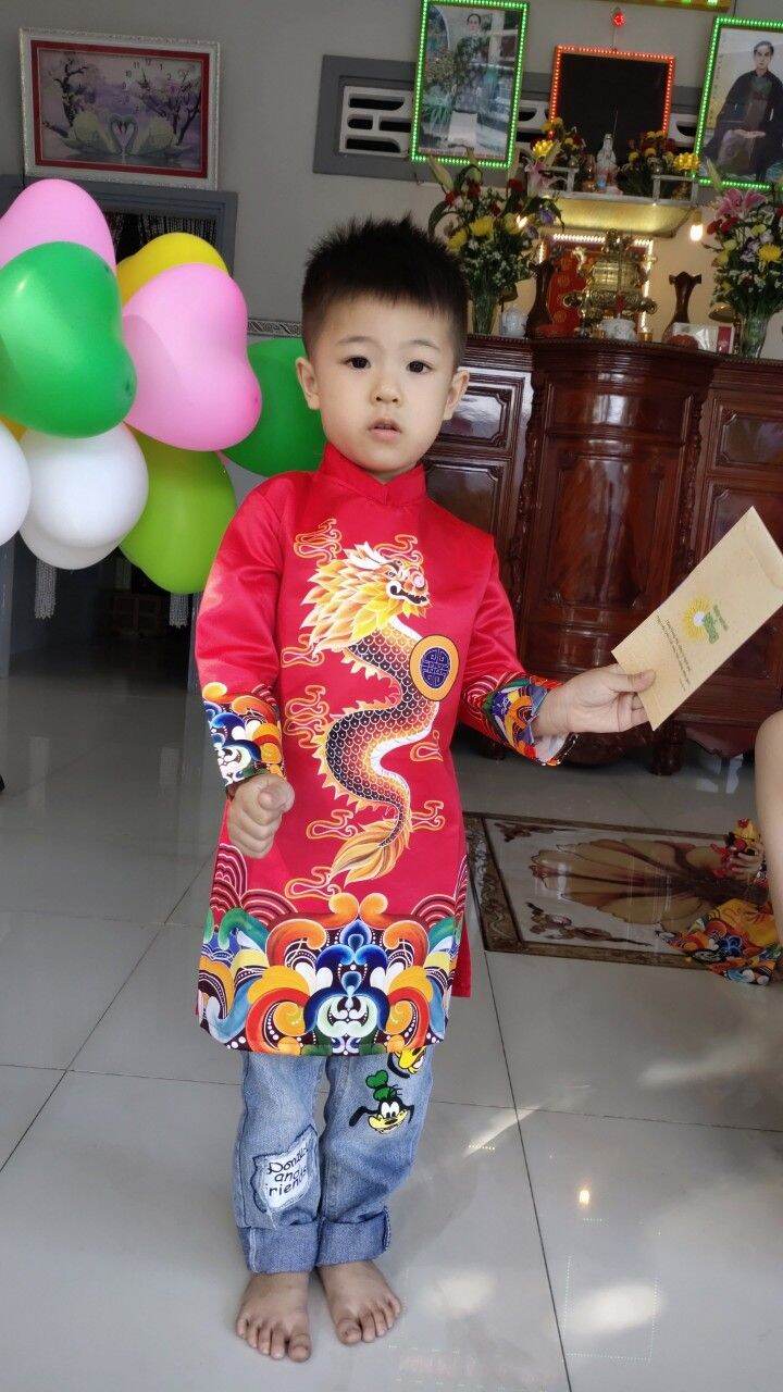 Áo dài cách tân bé trai