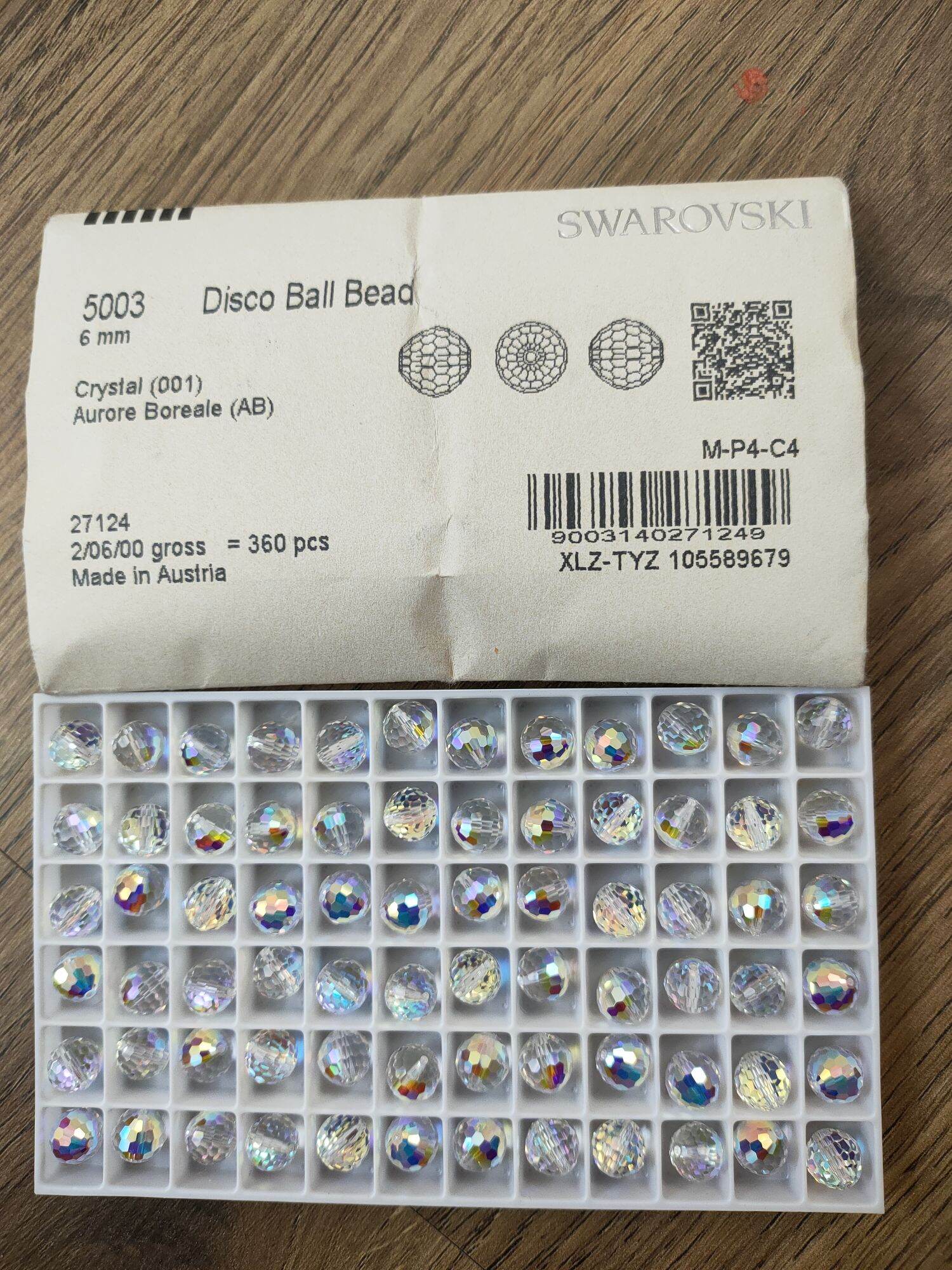 Combo 10 hạt pha lê tròn giác nhuyễn 8ly Swarovski