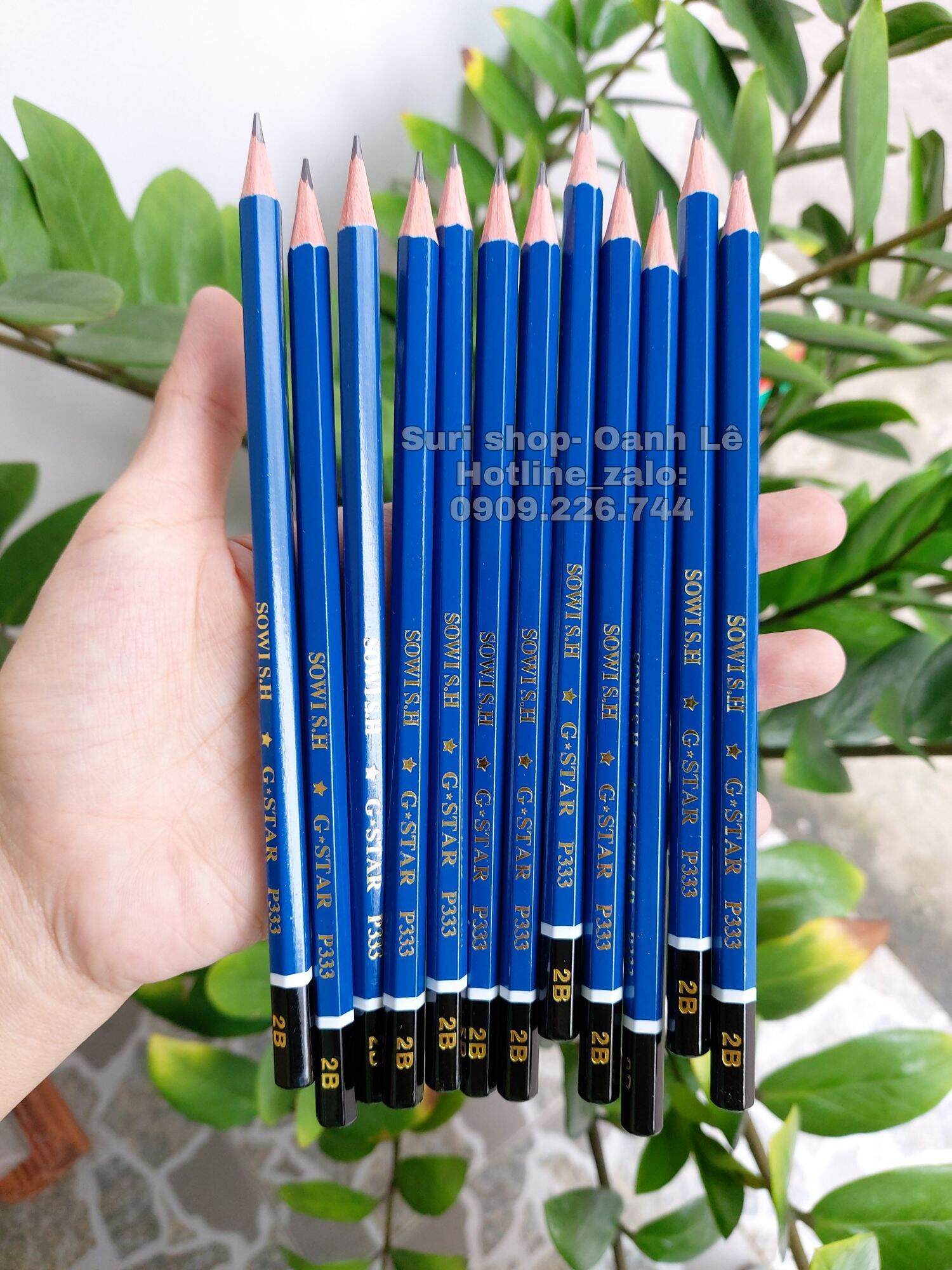 Hộp 12 cây bút chì 2B Gstar P333 (tặng kèm 1 cục gôm hoặc chuốt chì)