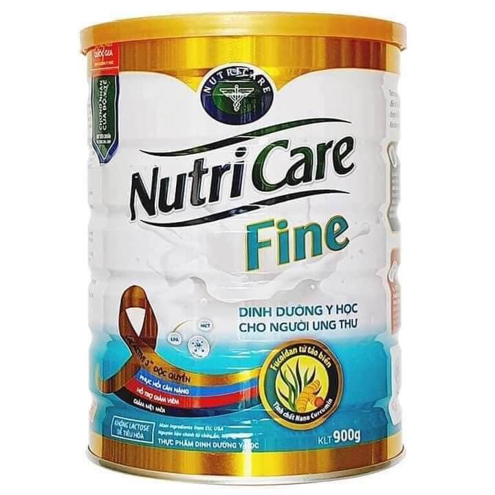 Sữa Nutricare Fine Dinh Dưỡng Cho Người Ung Thư (Lon 900G )Date Mới Nhất