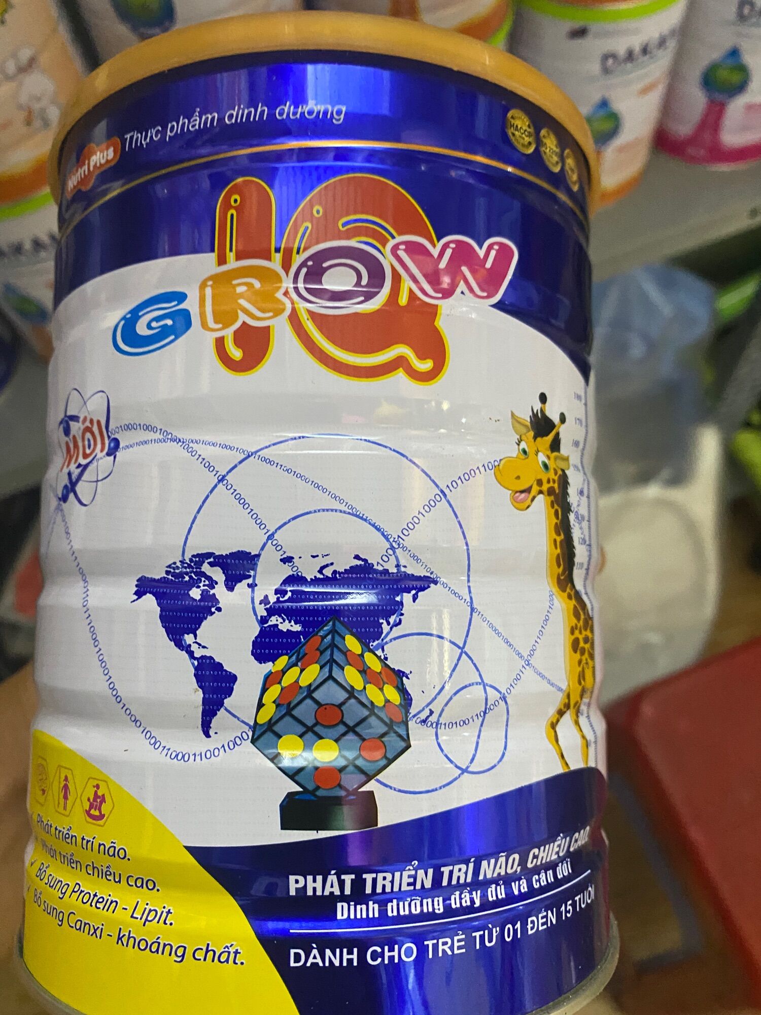 Sữa tăng chiều cao cho trẻ từ 1-10 tuổi Grow IQ Nuti plus 900gr