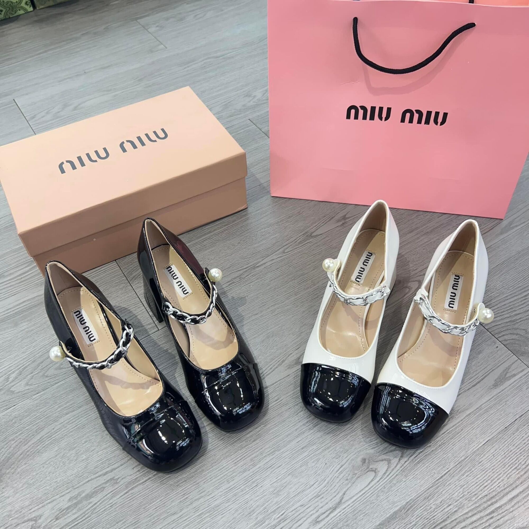 Hàng sẵn Cao gót miumiu fullbox cao 7cm