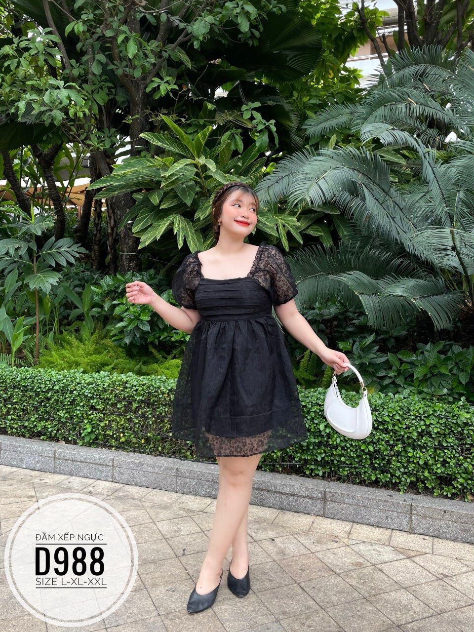 Bigsize 60- 90kg ĐẦM XẾP NGỰC D988 ( Ảnh Thật)
