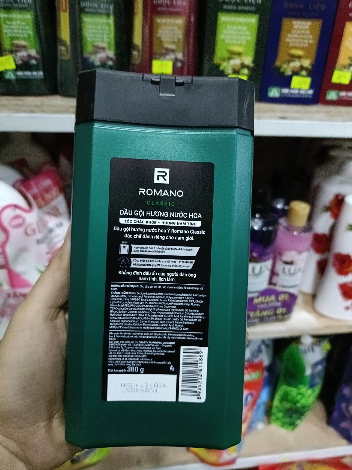 Dầu gội Romano classic, attitude 380g