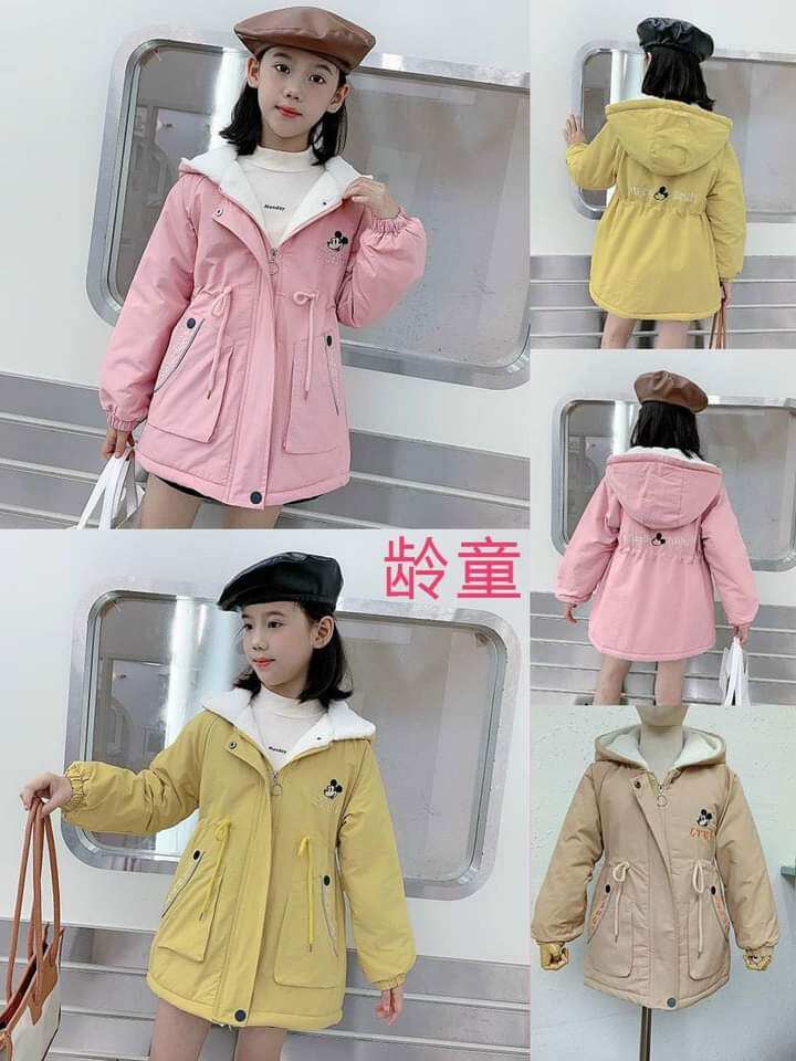 Ảnh thật - áo khoác parka lót lông quảng châu cho bé 30-38kg