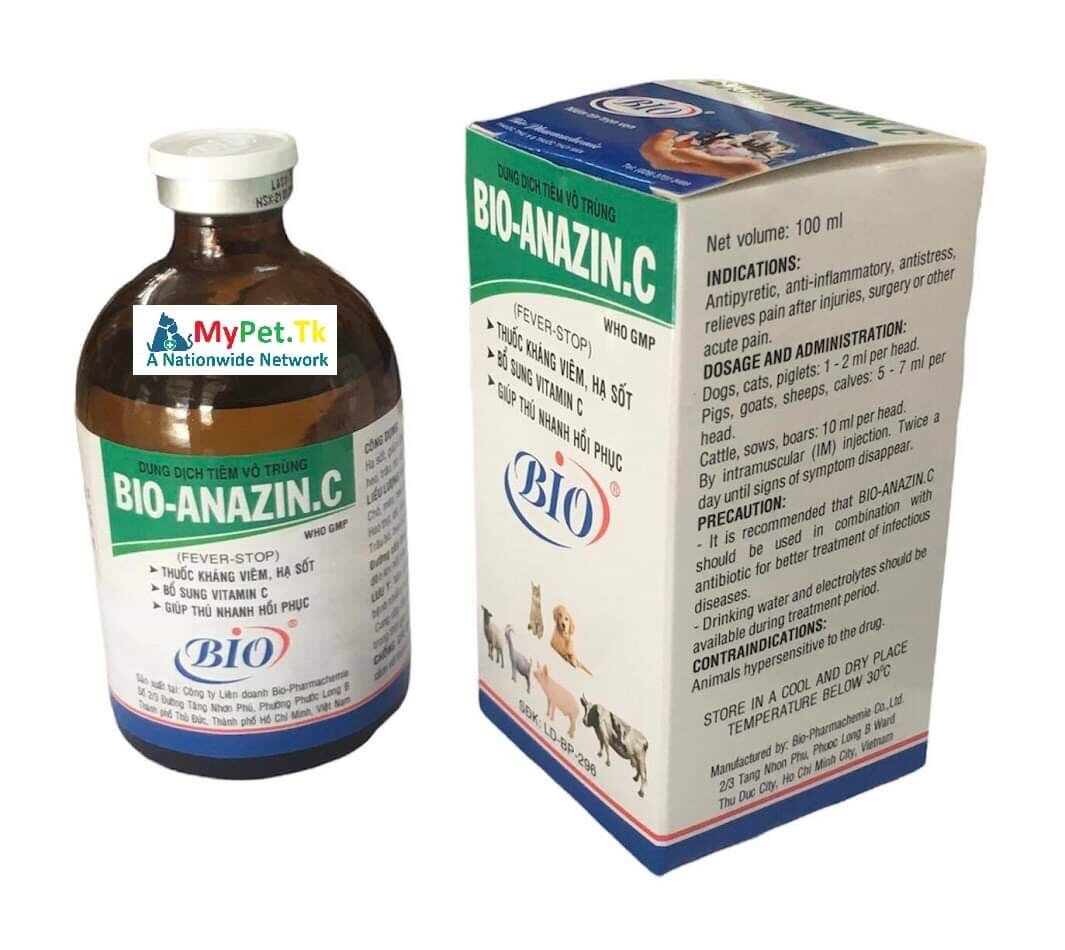 Bio Anazin Vitamin C 100ML - giảm đau, hạ sốt, tăng cường sức đề kháng