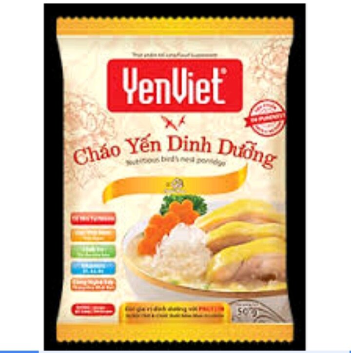 Thùng 30 Gói Cháo Yến Việt Vị Gà Có Lì Xì (30 gói x 50g)