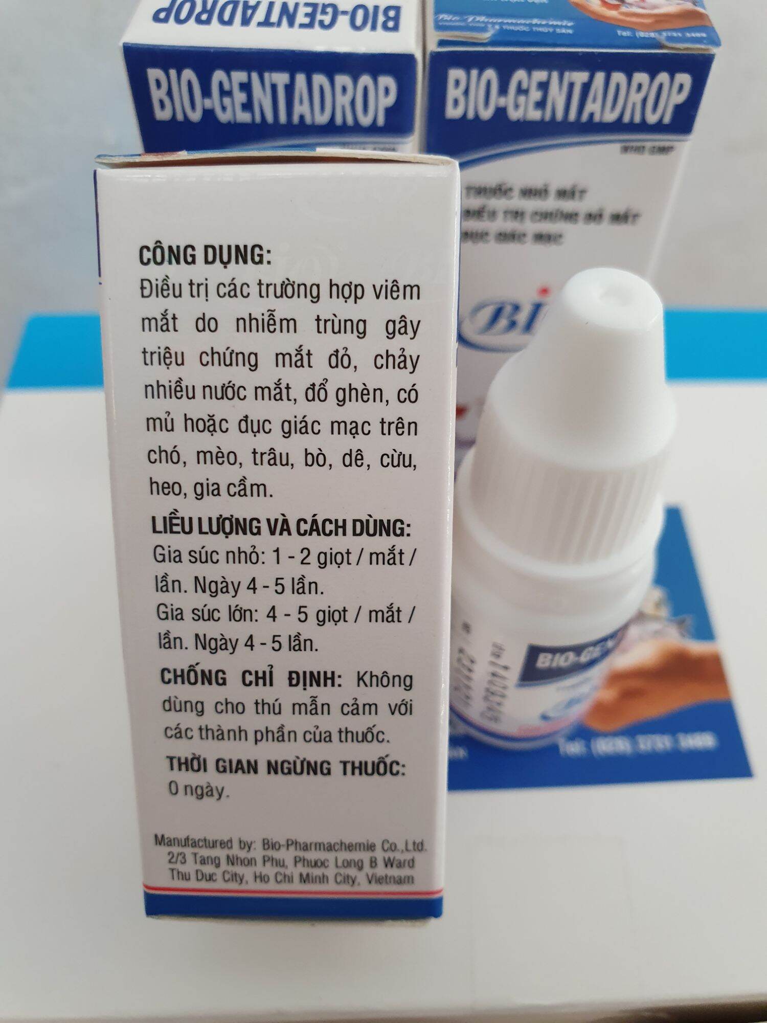 Nhỏ mắt chó mèo, thú cưng BIO GENTADROP 10ML