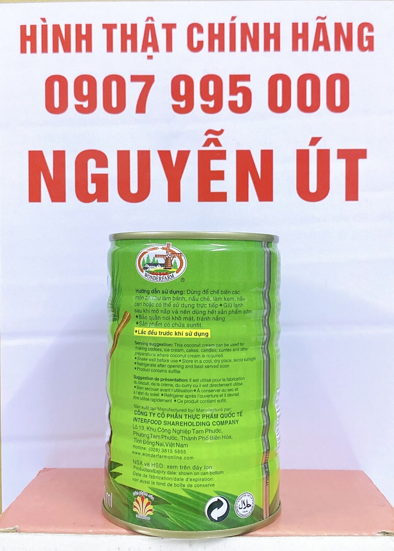 Nước cốt dừa wonderfarm 400ml