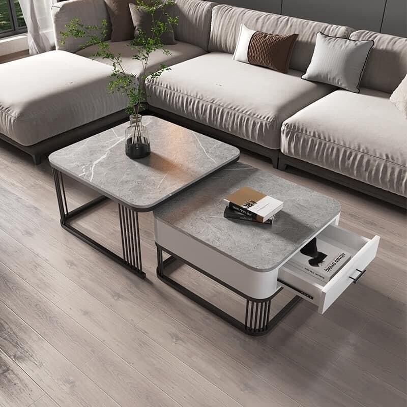 Bàn trà, bàn sofa mặt đá, bàn sofa giá rẻ, bàn uống nước phòng khách sophie ceramic