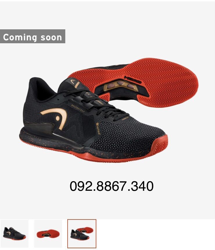 Giày tennis head print pro 3.5 hàng công ty.