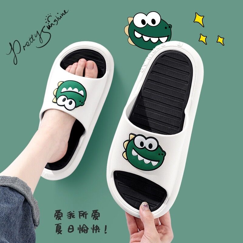 Dép quai ngang nữ popular dino, dép khủng long cute dino 2022