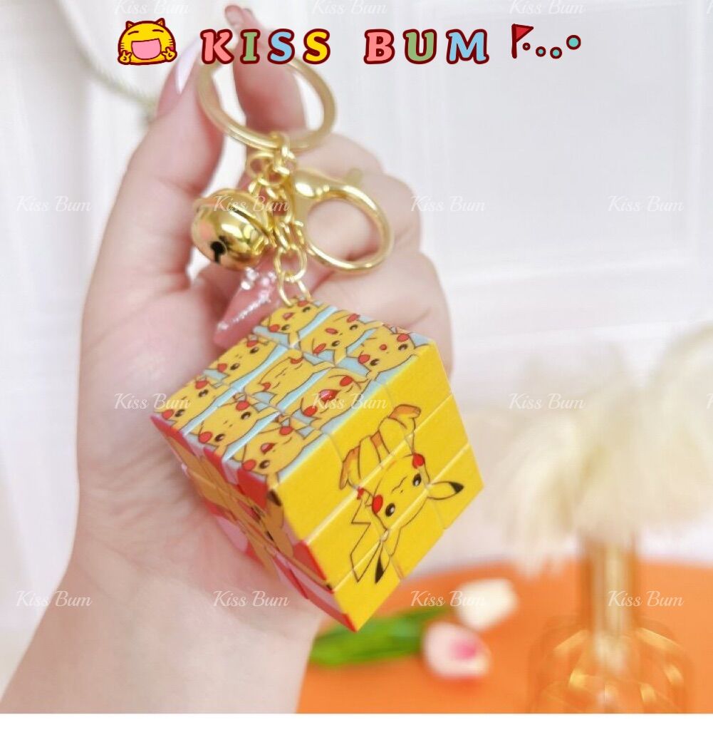 Móc khóa rubik Doremon Hello Kitty