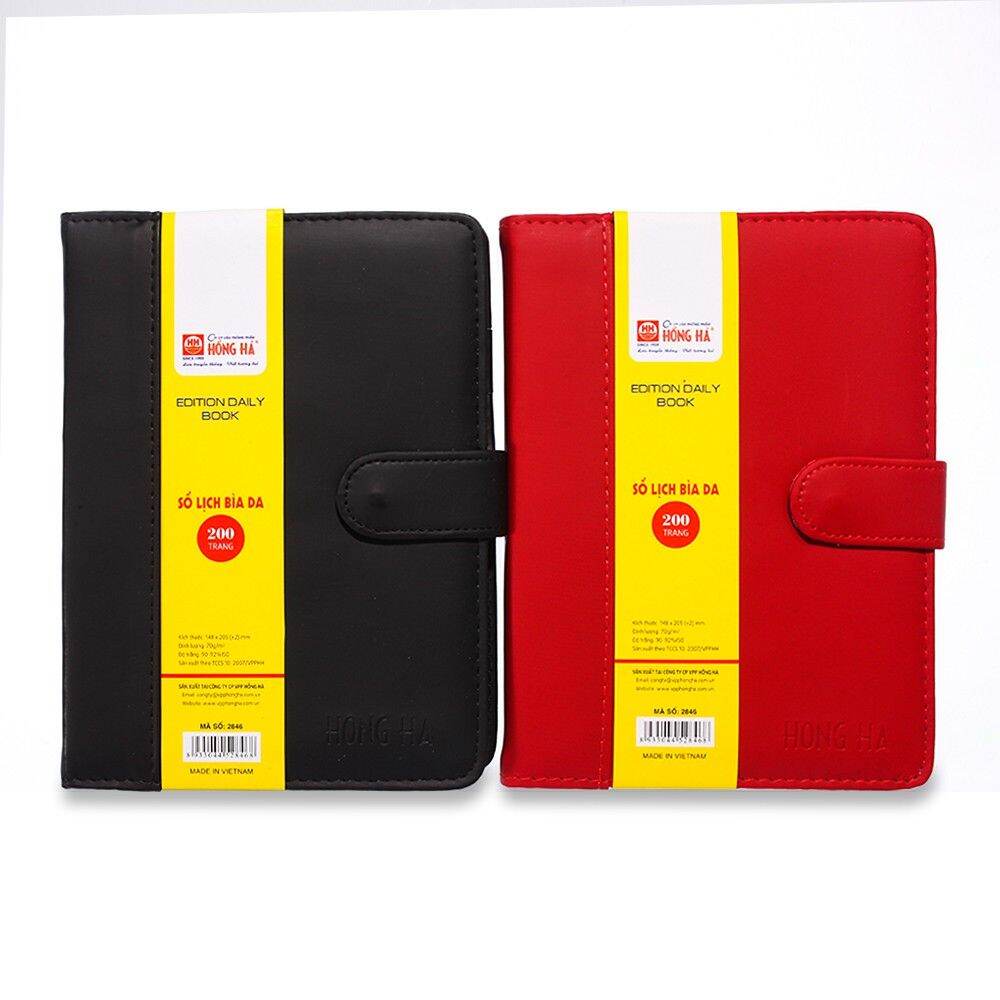 Sổ edition daily book hồng hà khổ a5 giả da kt 140×210, 200tr ms: 2846