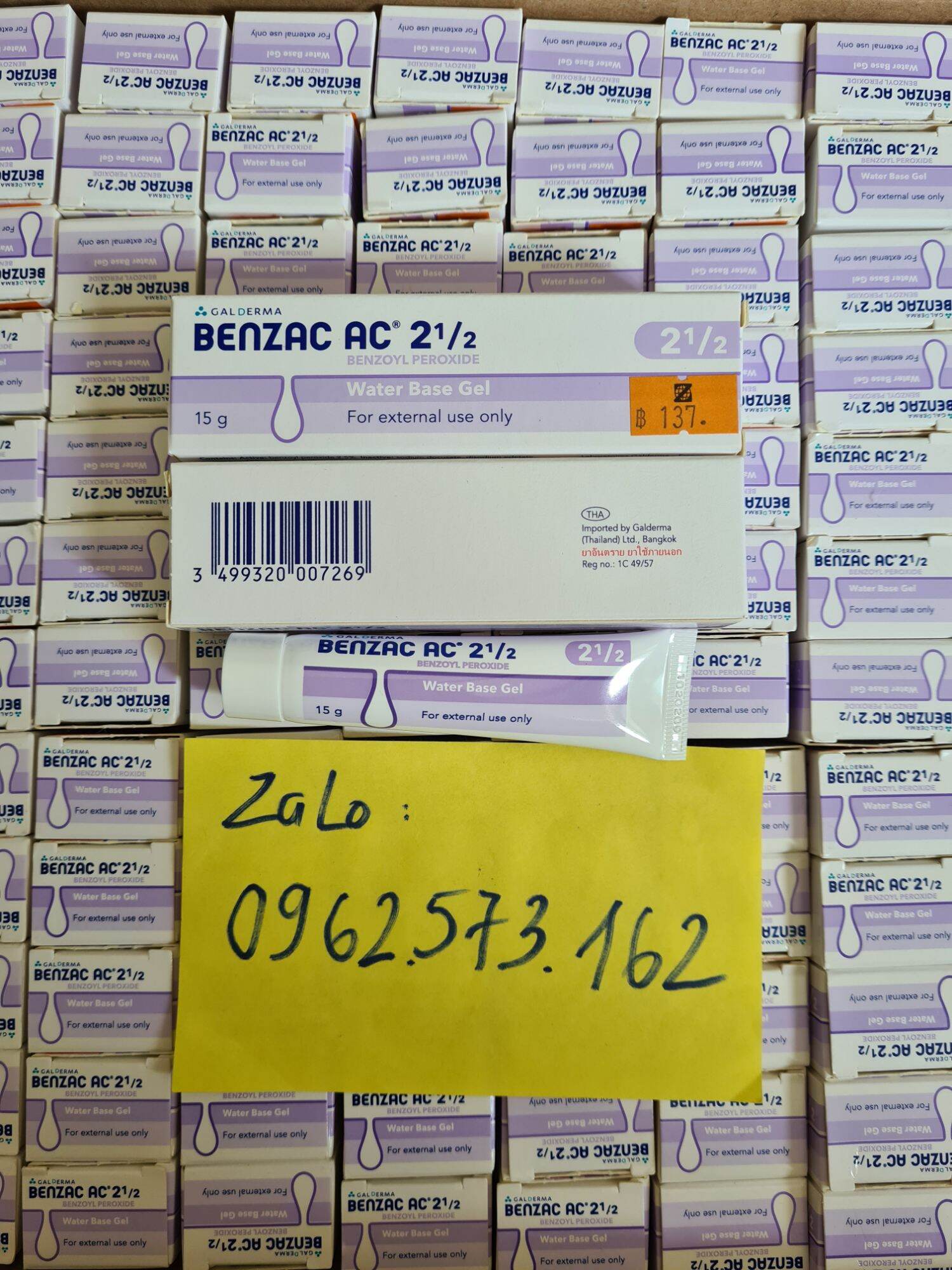 [CHÍNH HÃNG 100%] Kem chấm mụn Benzac AC chứa Benzoyl peroxide (2,5% và 5%) - 15g