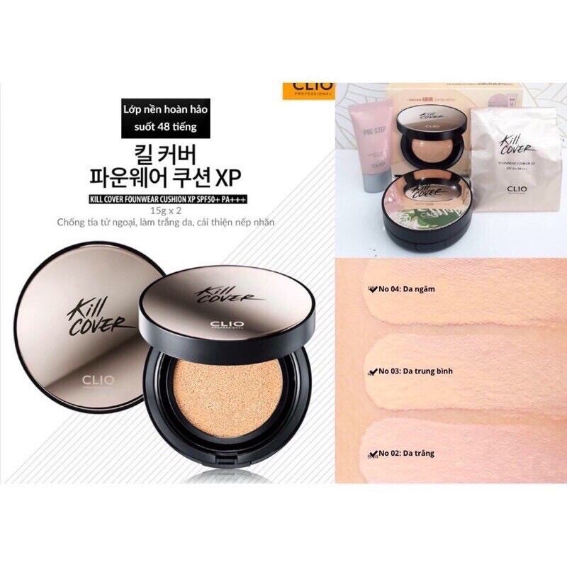 Phấn Nước Clio Stay Perfect Cover Cushion SPF 50+ PA++++ ( Tặng Kèm Lõi )