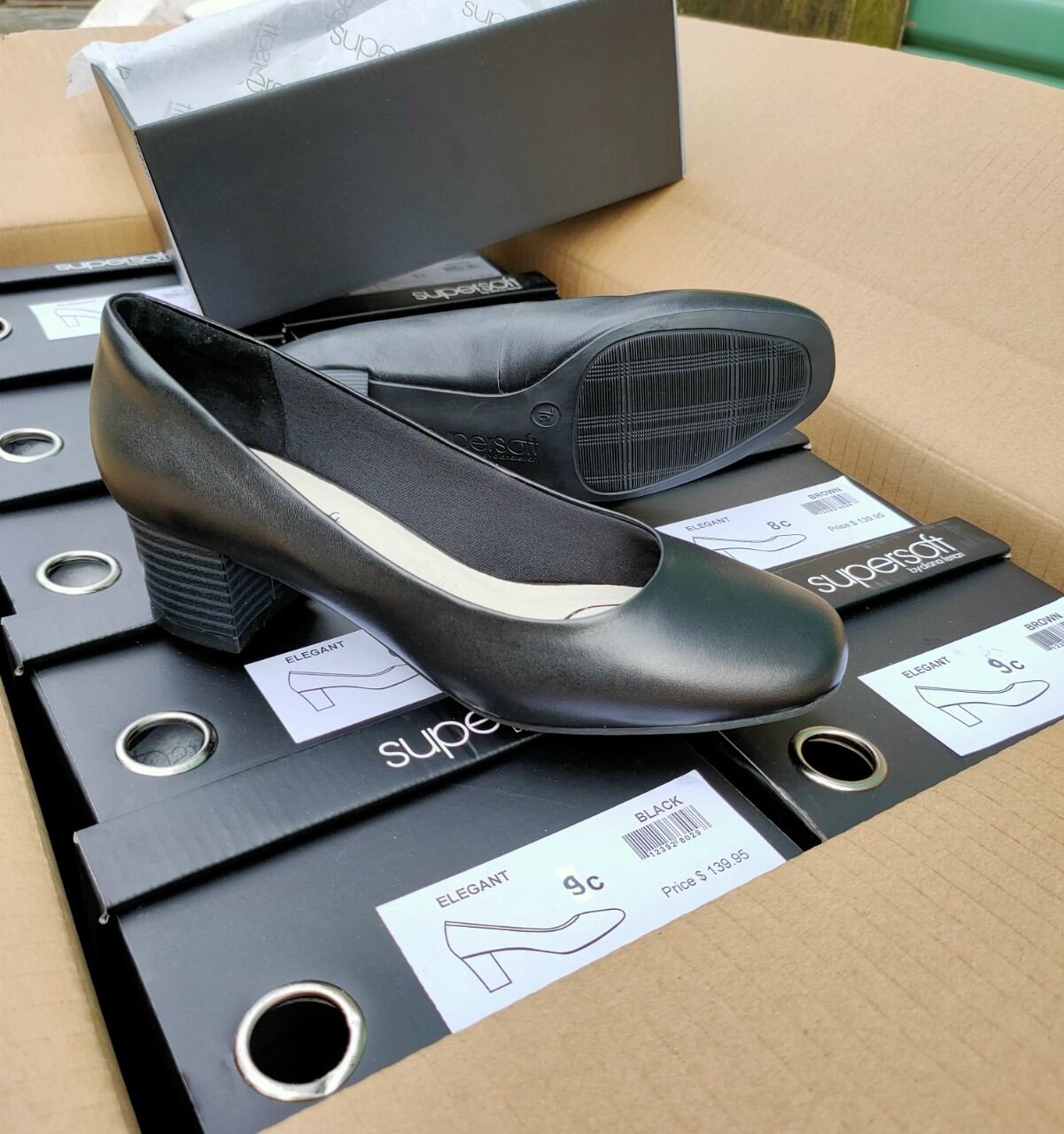 giày cao gót Supersoft da thật 5 cm