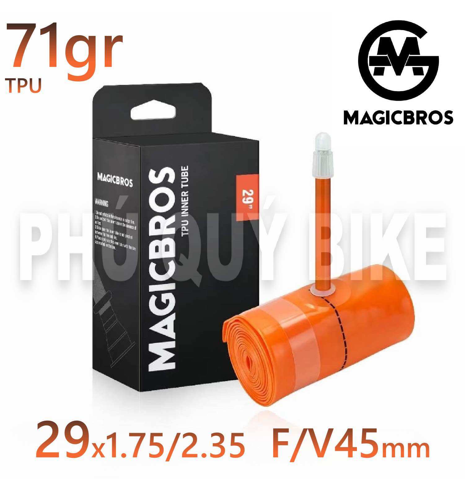 Ruột săm xe đạp tpu siêu nhẹ magicbros van gạo bánh 700c / 26” / 27.5” / 29”