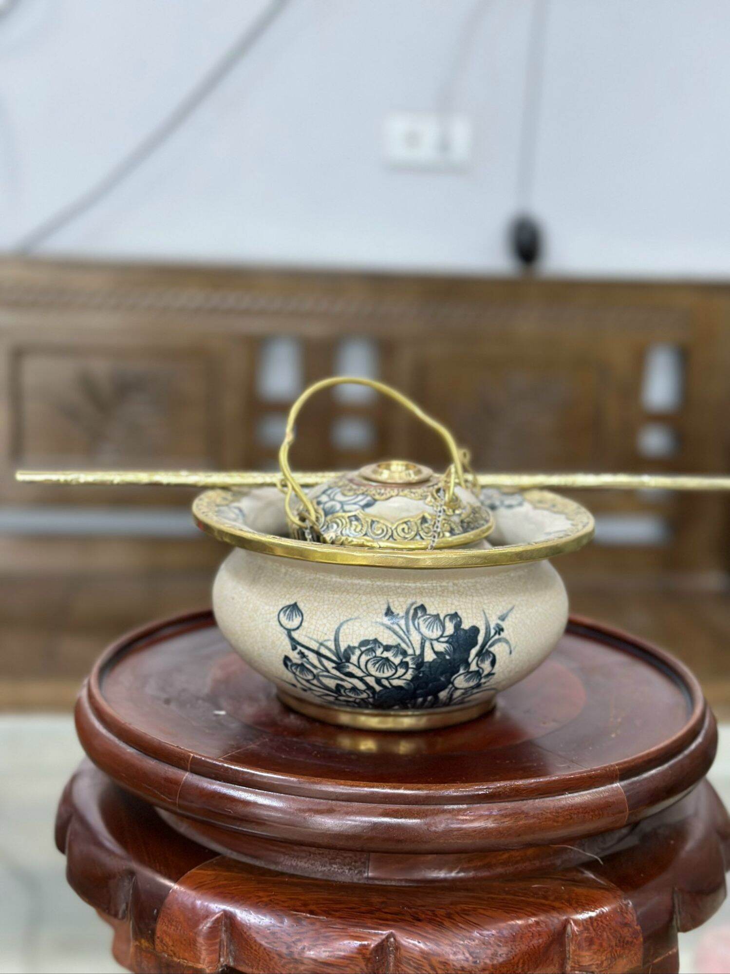 Bát sứ men rạn Bát Tràng bát sứ bọc đồng cao cấp