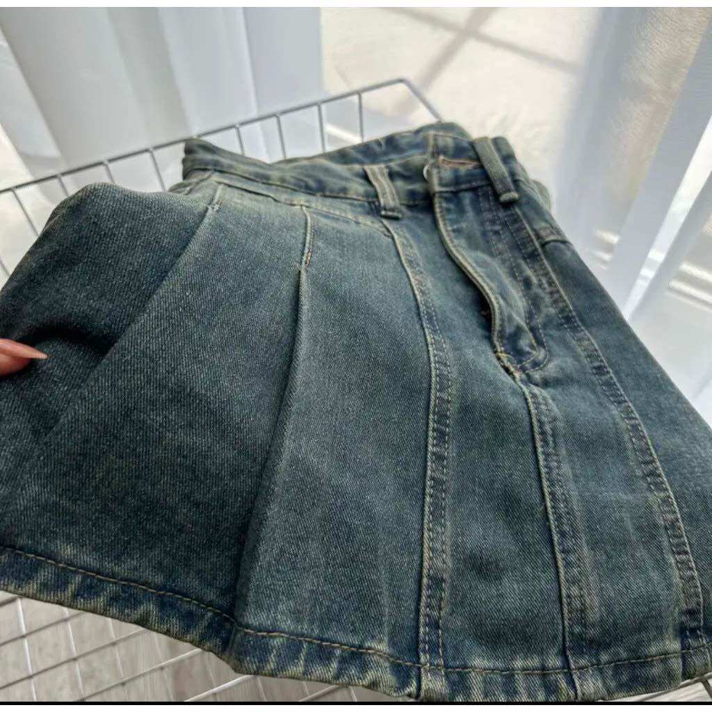 🎀CHÂN VÁY JEAN XẾP LI - HÀNG VNXK.