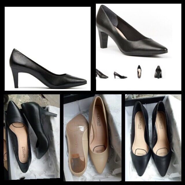 Giày cao gót Supersoft gót trụ 7cm da thật (hàng xuất Úc chuẩn hãng)