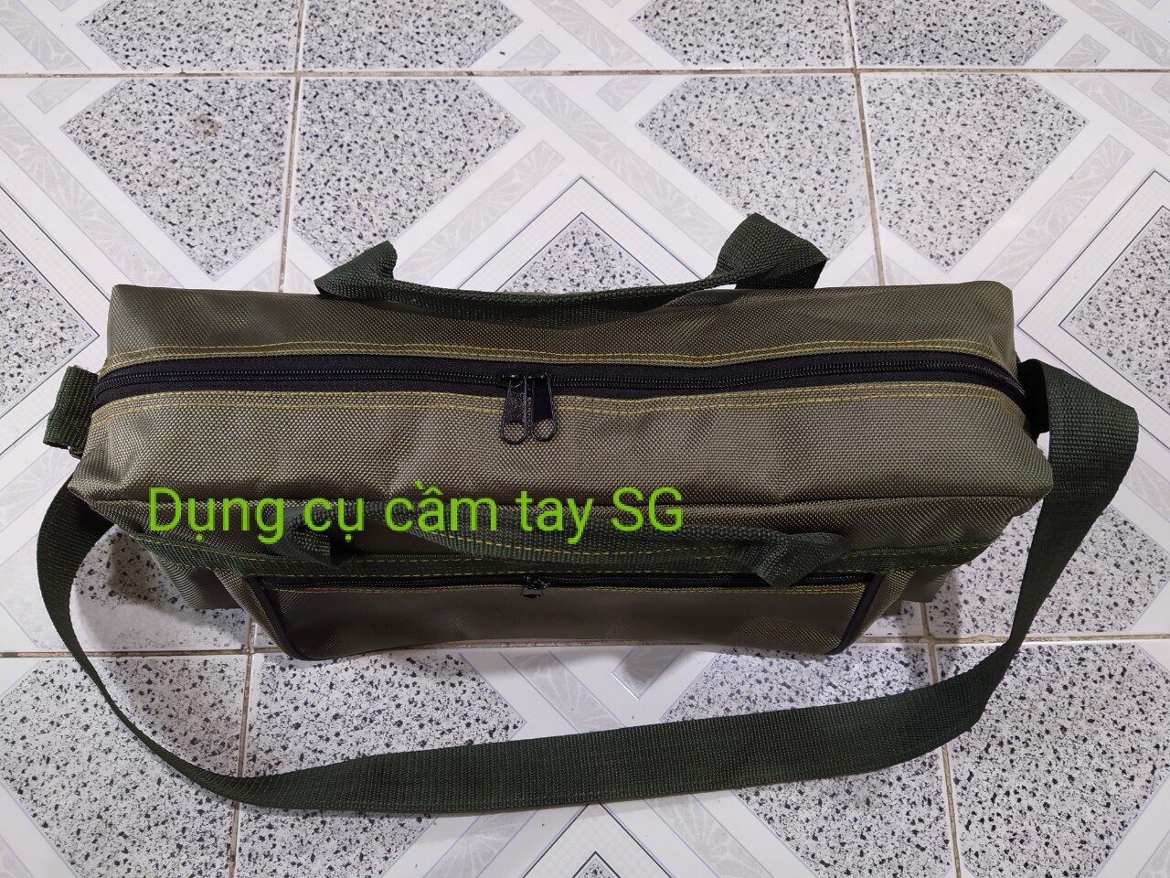 Túi đựng đồ nghề ngang Nhí dài 43cm(Màu Nâu hoặc Xanh)