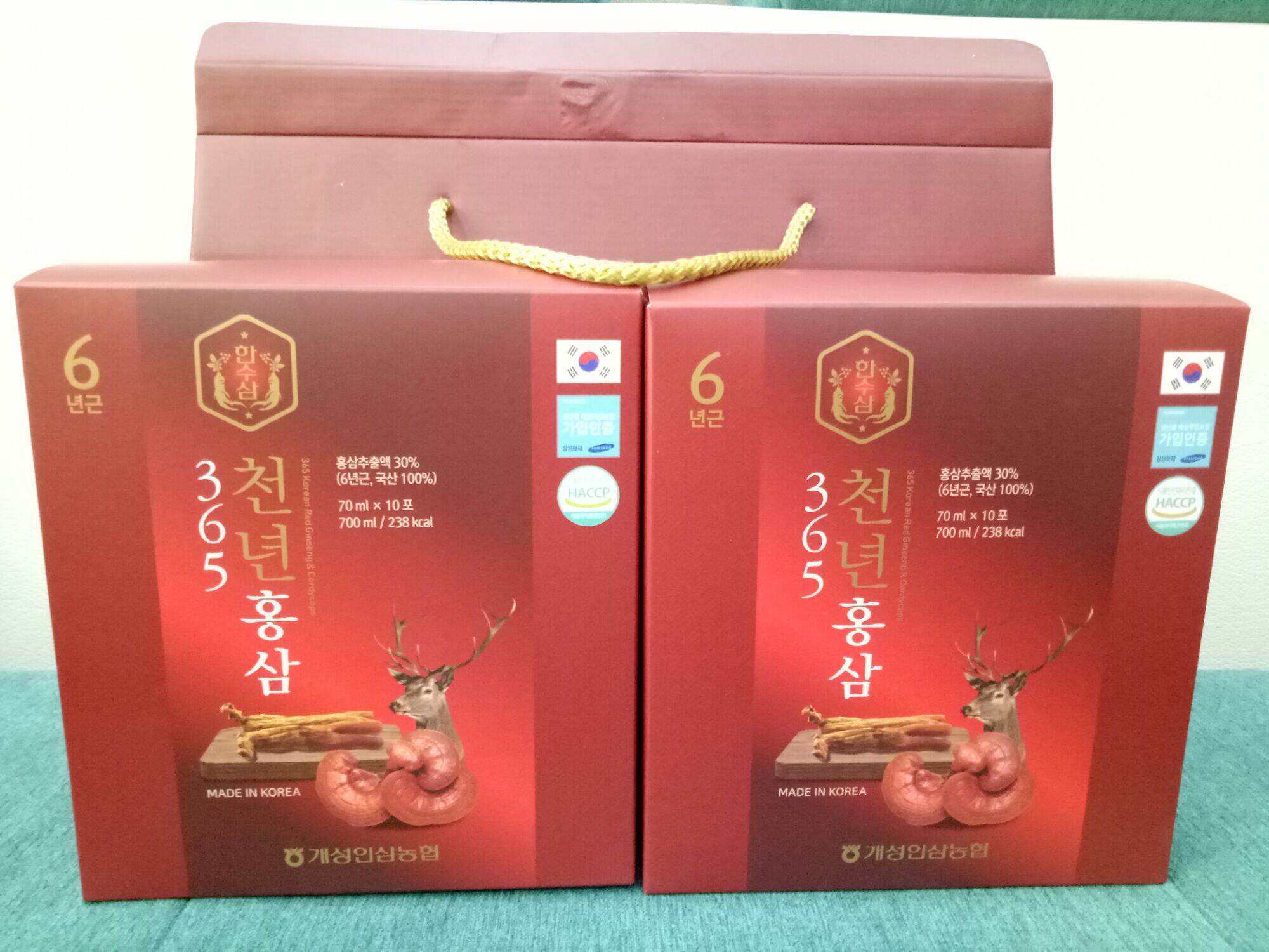 Nước Hồng Sâm Nhung Hưu Linh Chi 365 Hàn Quốc