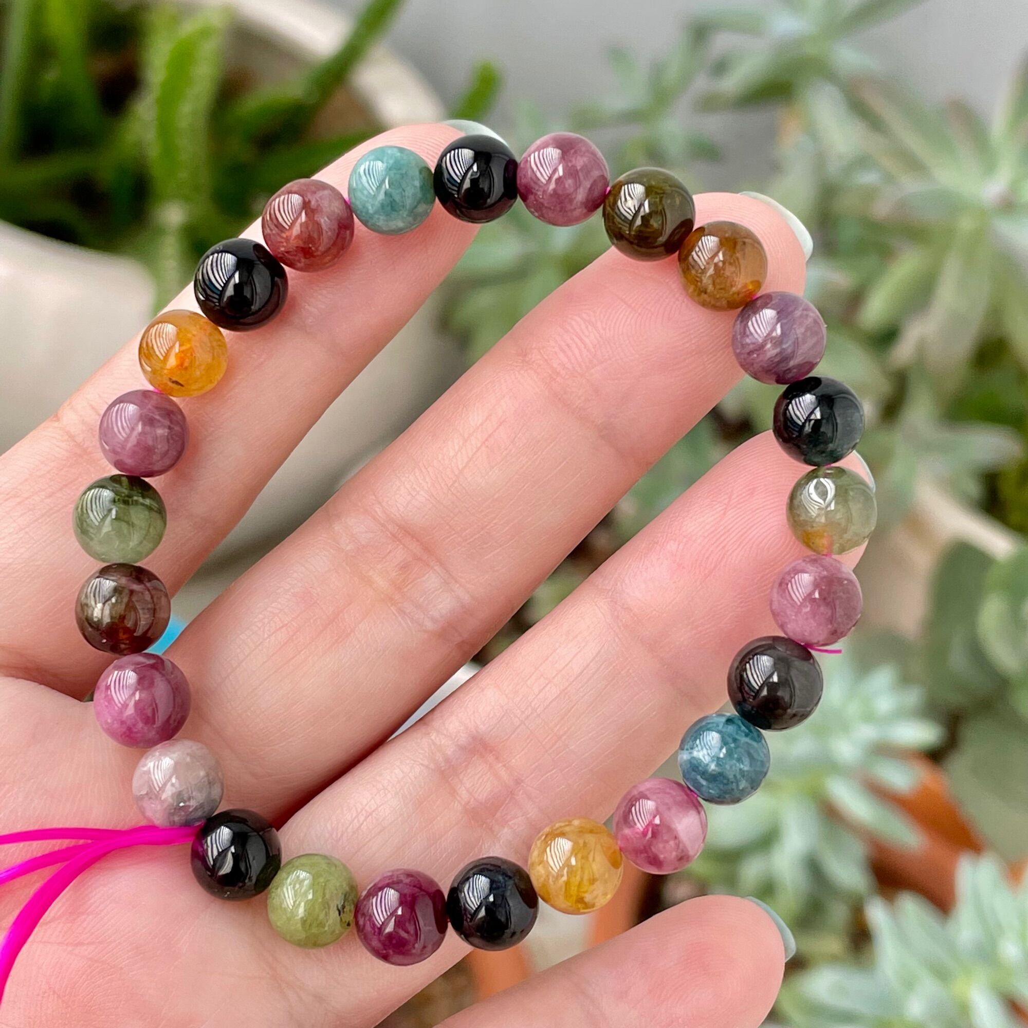 Vòng tay tourmaline bóng đẹp